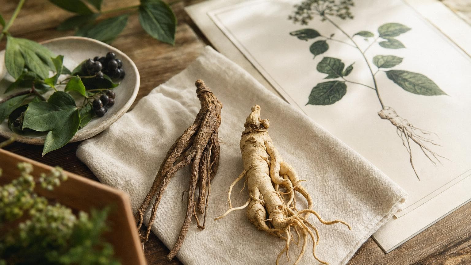 Eleutherococcus vs Panax: las diferencias entre los dos ginsengs