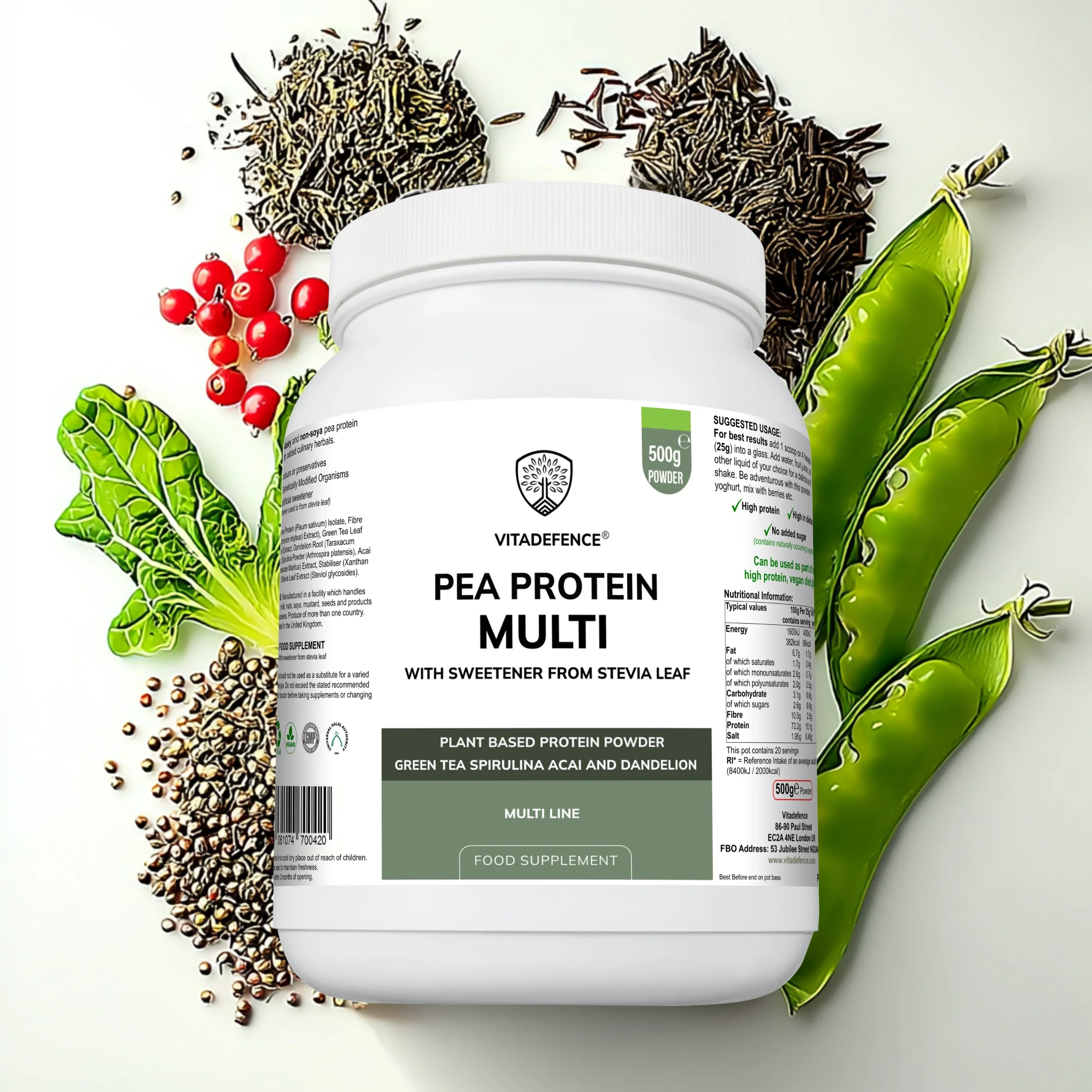 Why Choose Vitadefence Pea Protein Multi?