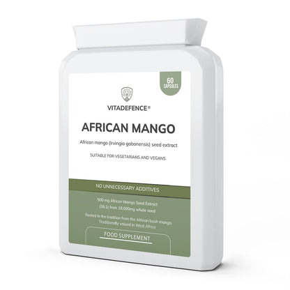 African Mango 2-Pack | Concentrated Seed Extract 500mg – 120 Capsules (2 x 60) -  Vitadefence® - Vitadefence®
