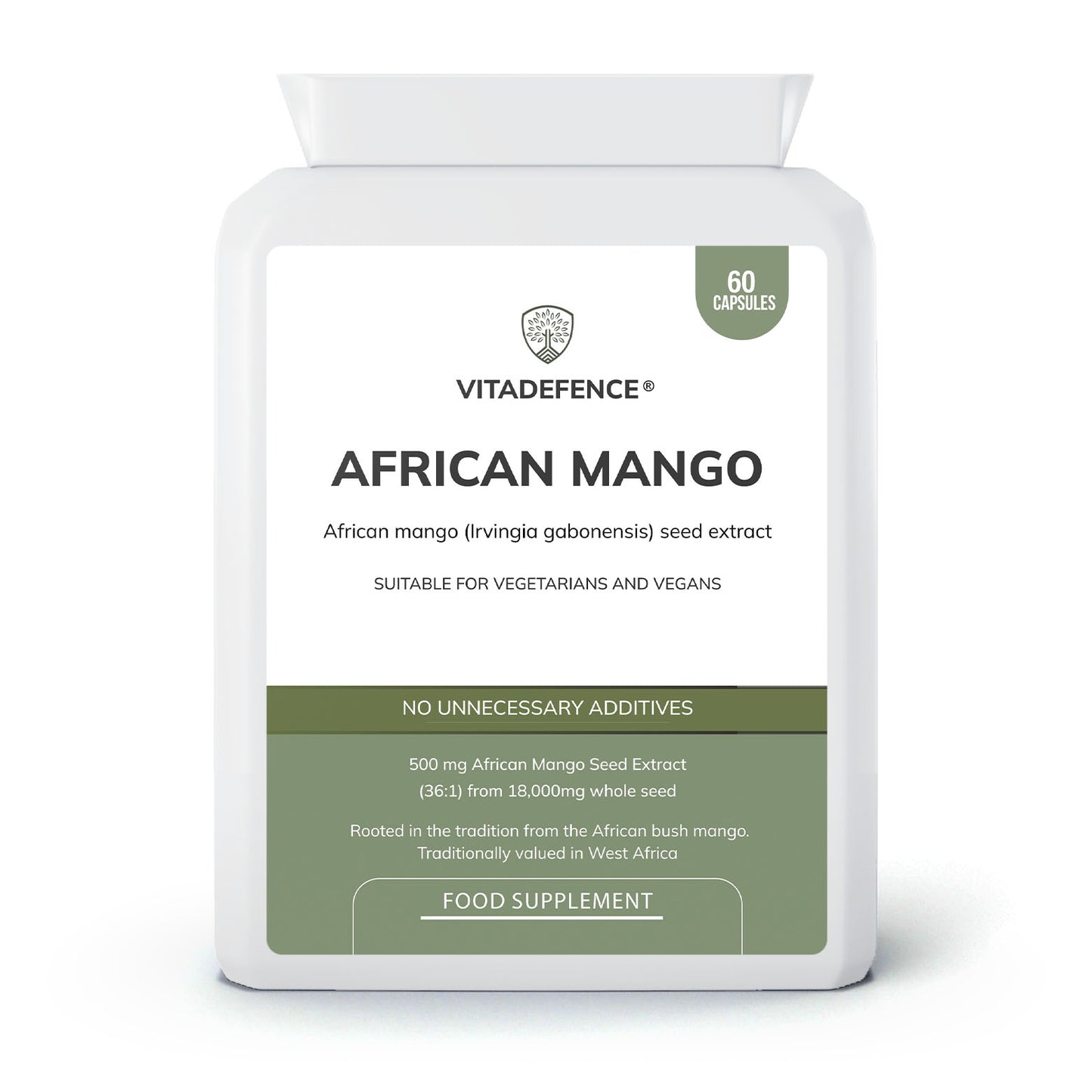 African Mango 2-Pack | Concentrated Seed Extract 500mg – 120 Capsules (2 x 60) -  Vitadefence® - Vitadefence®
