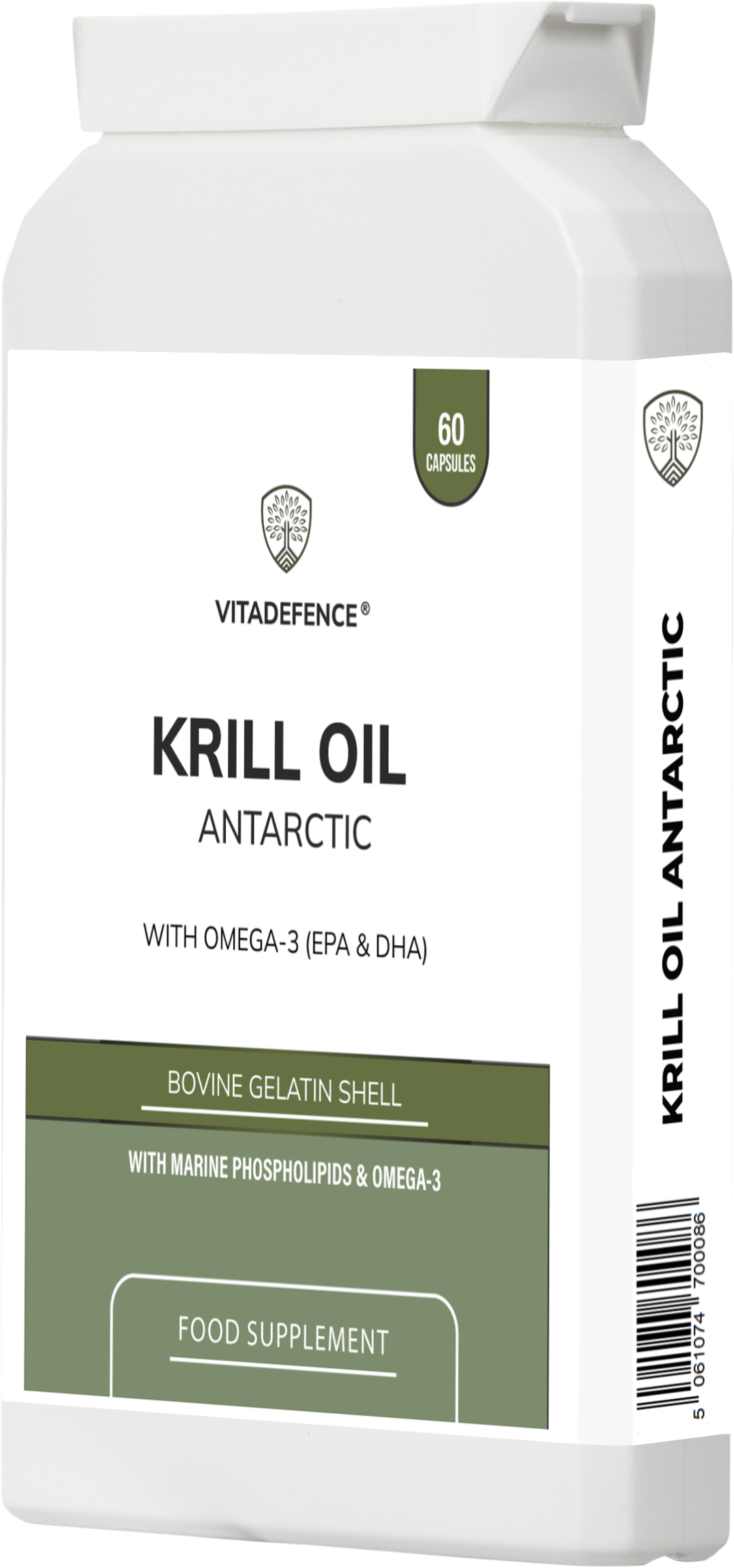 Krill Oil Antarctic | 500 mg with EPA, DHA & Astaxanthin – 60 Softgels -  Vitadefence® - Vitadefence®
