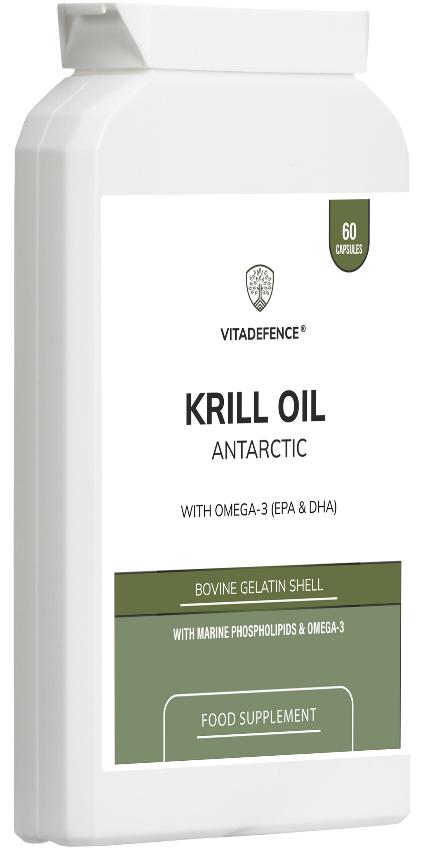 Krill Oil Antarctic | 500 mg with EPA, DHA & Astaxanthin – 60 Softgels -  Vitadefence® - Vitadefence®
