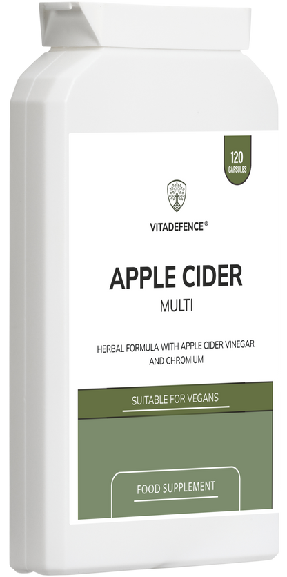 Apple Cider Multi | With Chromium, Turmeric & Botanicals – 120 Vegan Capsules -  Vitadefence® - Vitadefence®
