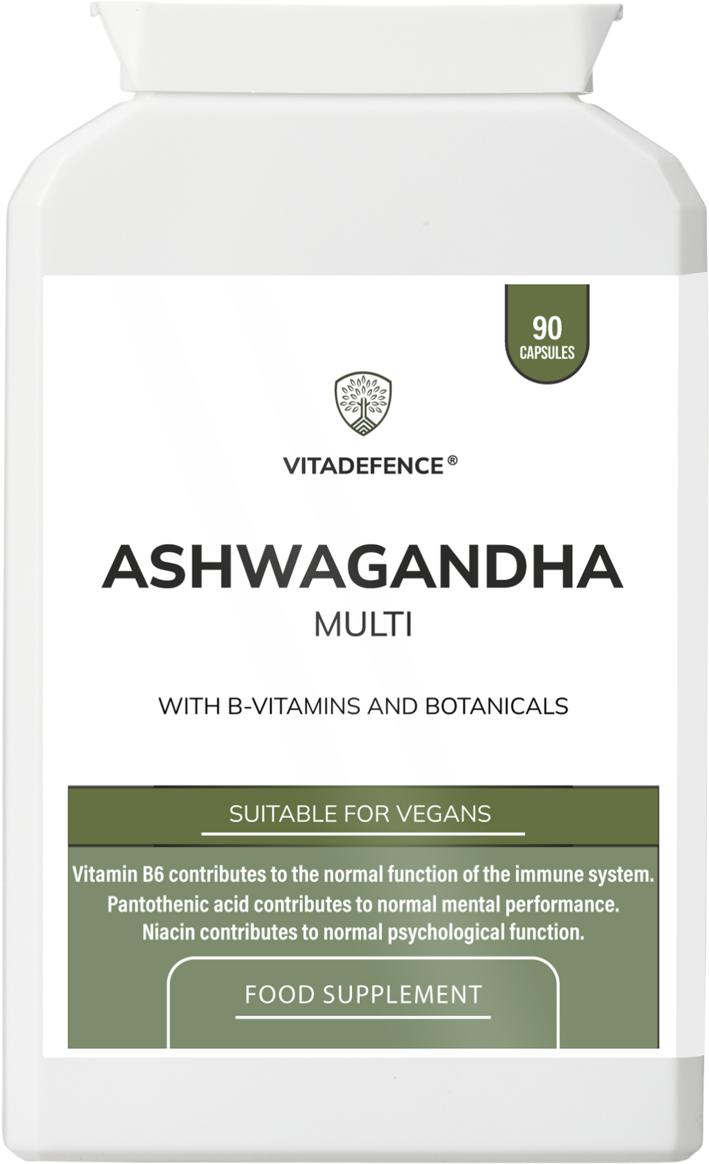 Ashwagandha Capsules  | With,Ginseng, Cordyceps & Vitamins – 90 Capsules -  Vitadefence® - Vitadefence®
