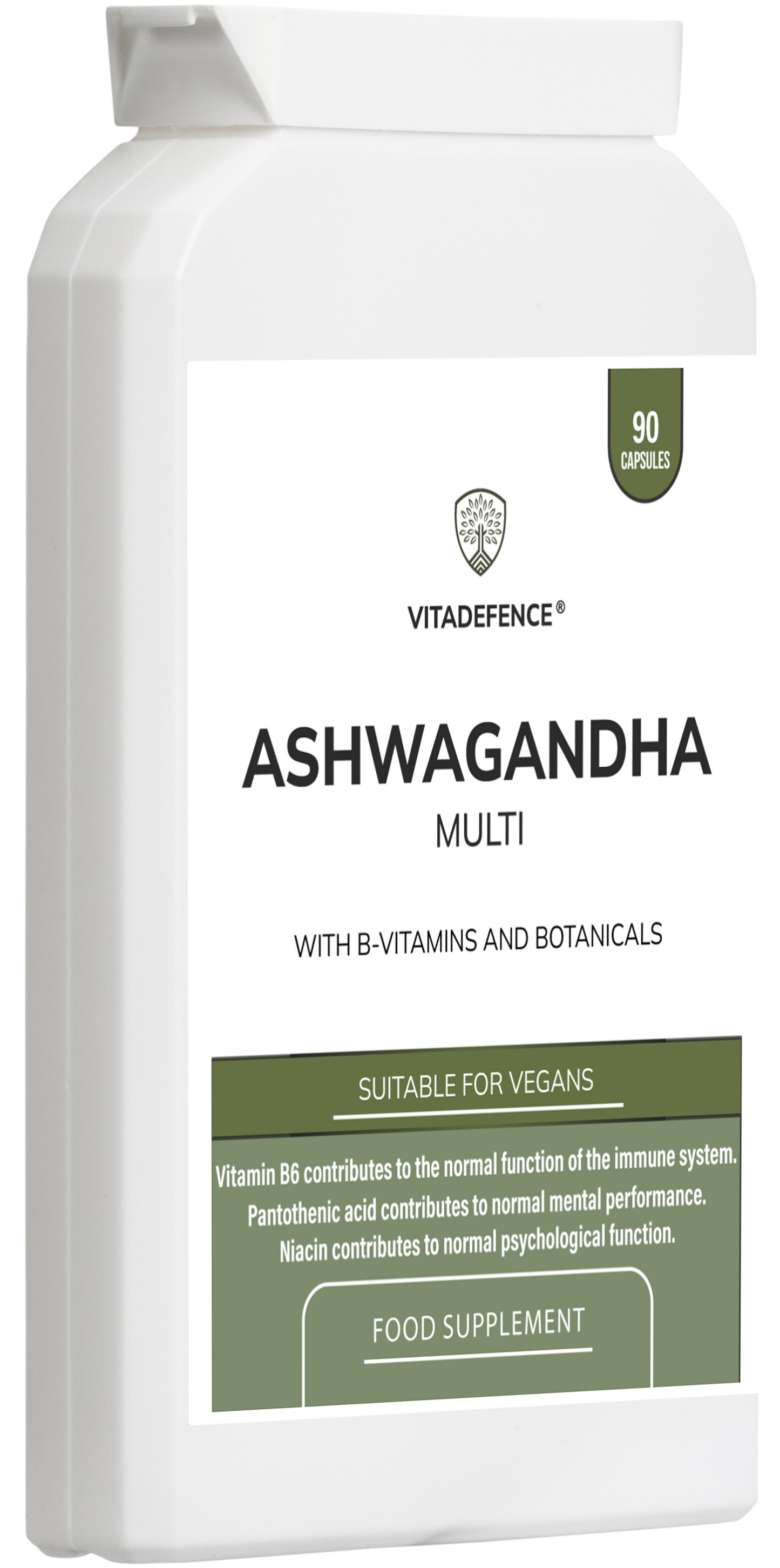 Ashwagandha Capsules  | With,Ginseng, Cordyceps & Vitamins – 90 Capsules -  Vitadefence® - Vitadefence®
