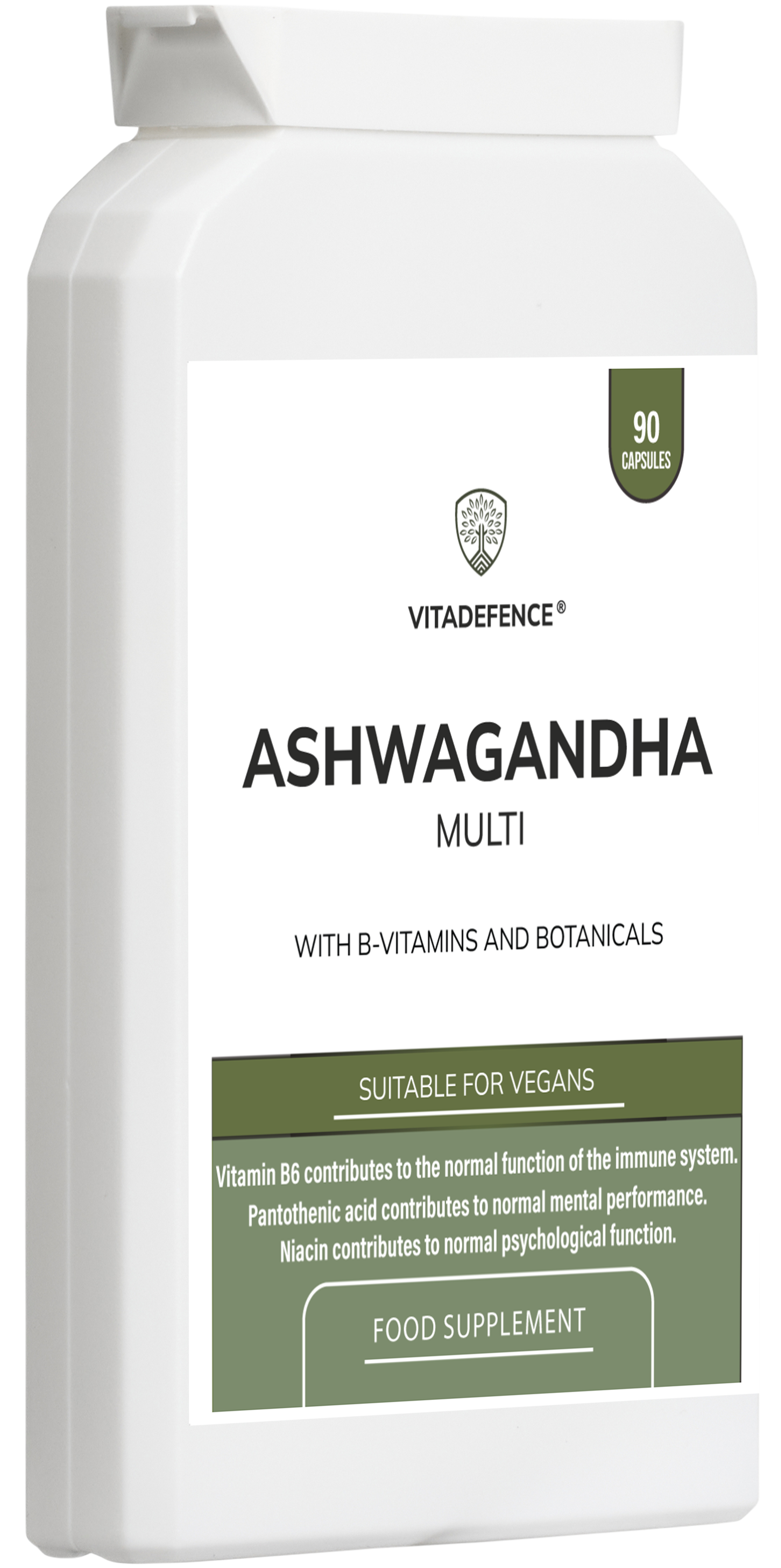 Ashwagandha Capsules  | With,Ginseng, Cordyceps & Vitamins – 90 Capsules -  Vitadefence® - Vitadefence®
