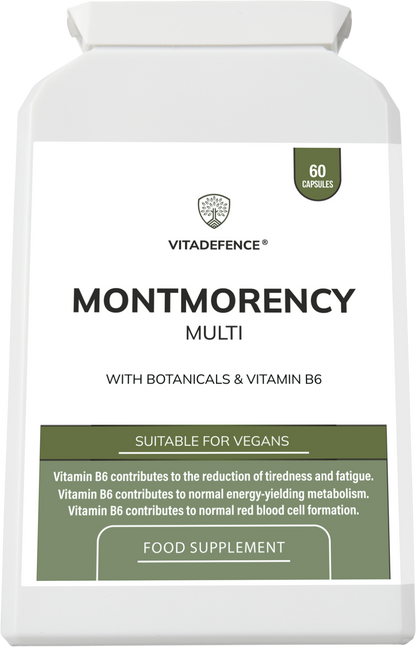 Montmorency Multi | With Vitamin B6, Beetroot & Tart Cherry – 60 Capsules -  Vitadefence® - Vitadefence®
