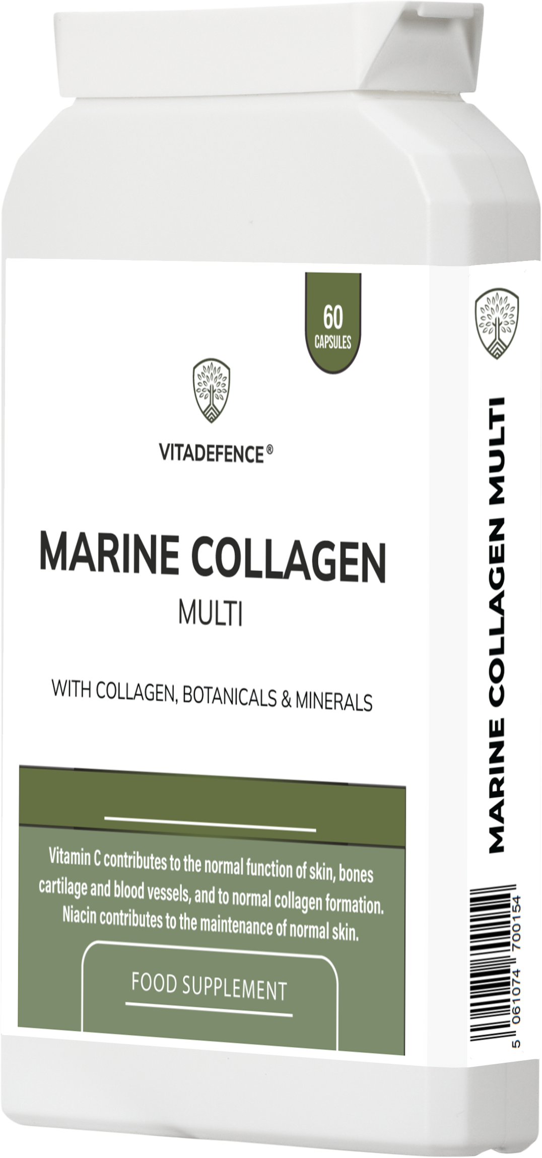 Marine Collagen Multi | With Vitamin C, Zinc & Biotin – 60 Capsules -  Vitadefence® - Vitadefence®
