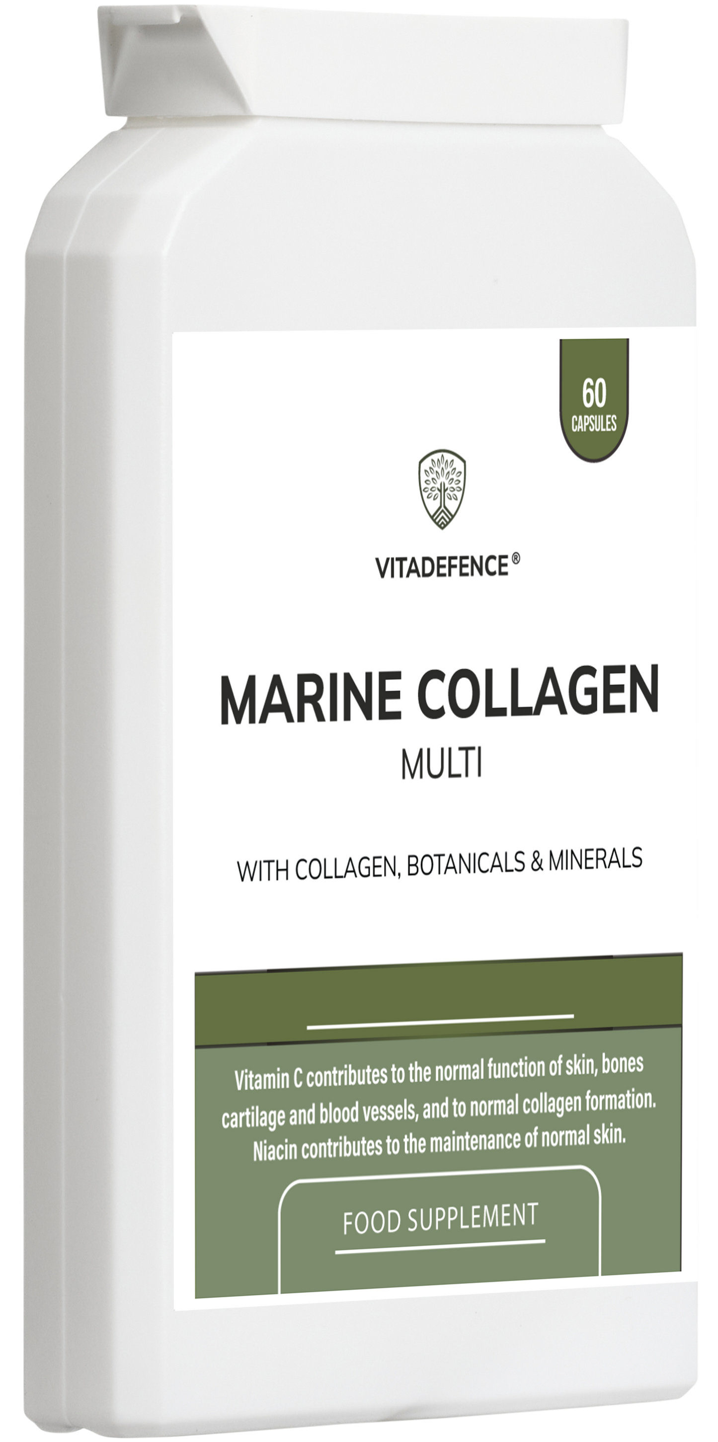 Marine Collagen Multi | With Vitamin C, Zinc & Biotin – 60 Capsules -  Vitadefence® - Vitadefence®
