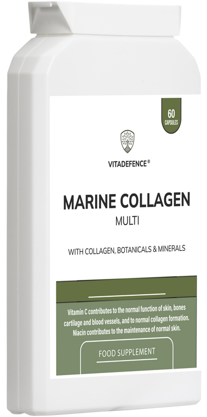 Marine Collagen Multi | With Vitamin C, Zinc & Biotin – 60 Capsules -  Vitadefence® - Vitadefence®
