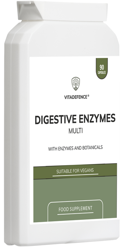 Digestive Enzyme Multi | With Turmeric, Apple Cider Vinegar & Enzyme Blend – 90 Capsules -  Vitadefence® - Vitadefence®
