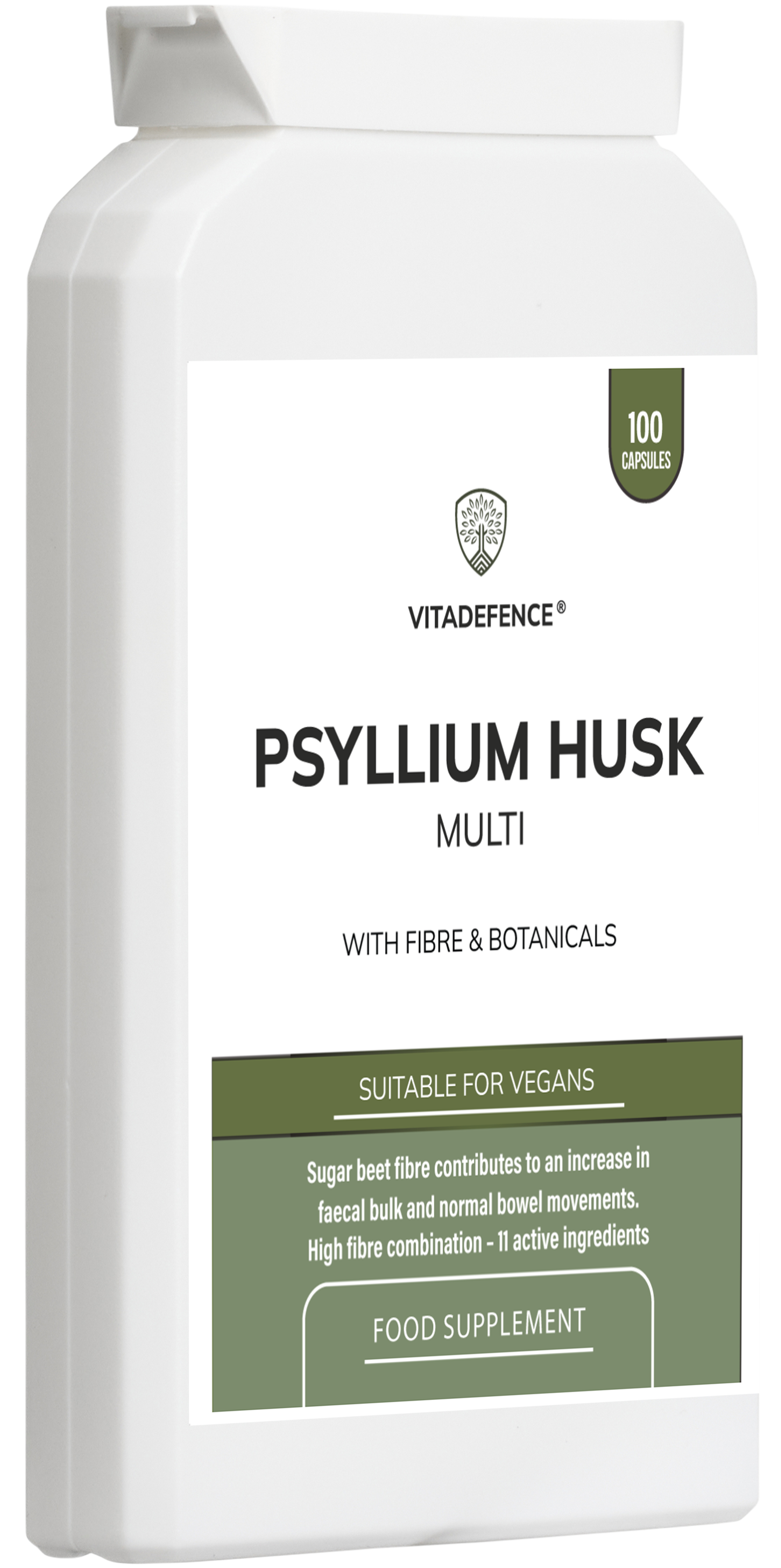 Psyllium Husk Multi | High-Fibre Botanical Blend – 100 Capsules -  Vitadefence® - Vitadefence®
