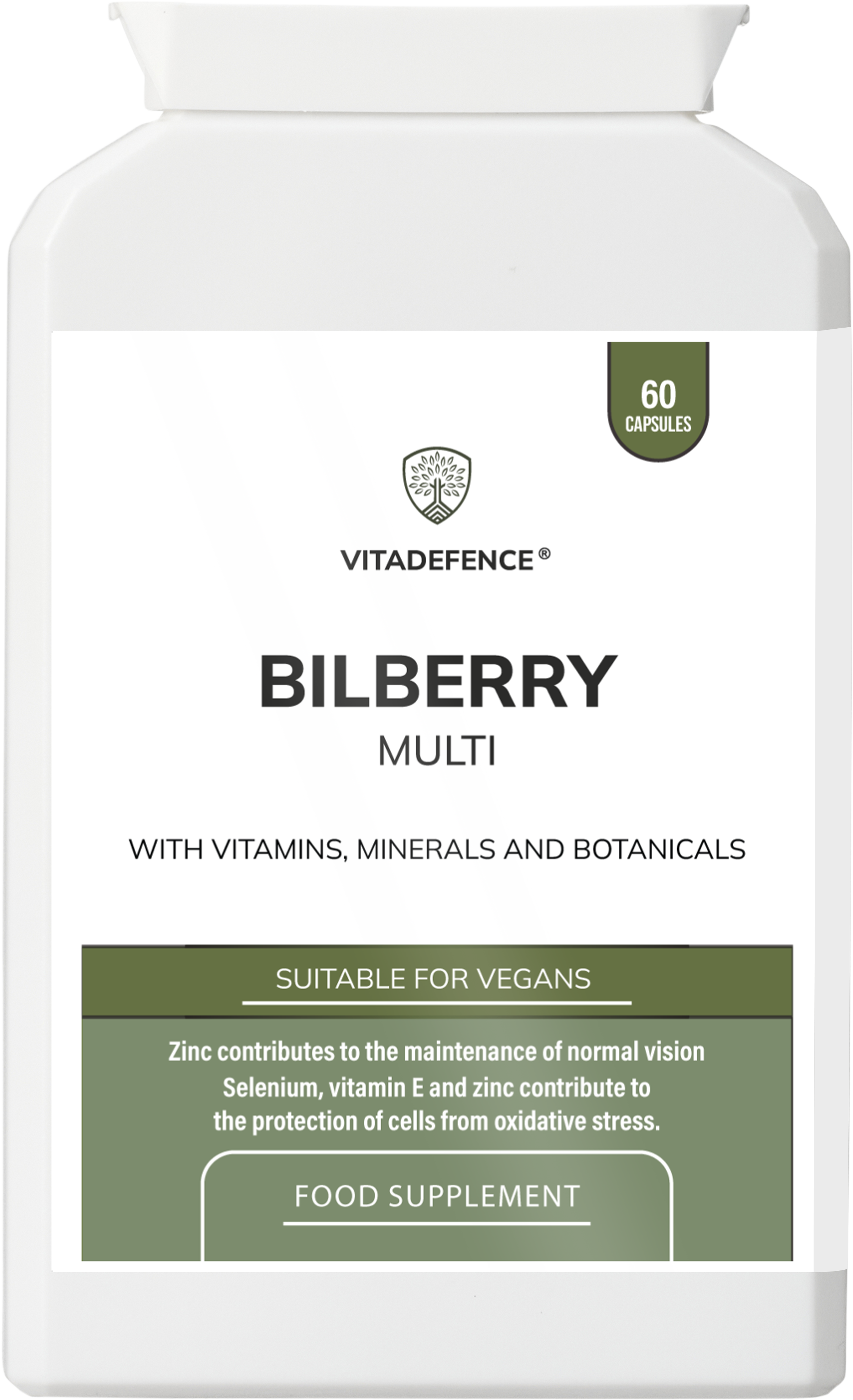 Bilberry Multi | With Pine Bark, Lutein, Zinc, Selenium & Vitamins – 60 Capsules -  Vitadefence® - Vitadefence®
