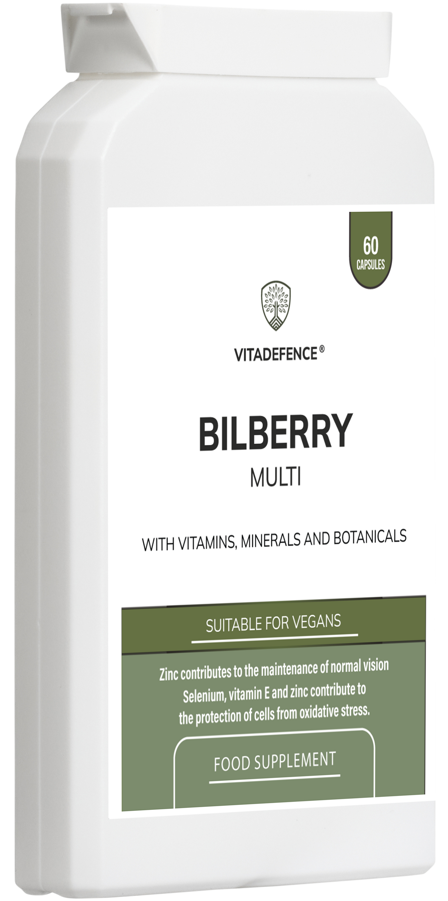 Bilberry Multi | With Pine Bark, Lutein, Zinc, Selenium & Vitamins – 60 Capsules -  Vitadefence® - Vitadefence®
