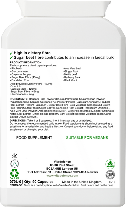 Herbal Multi – Sugar Beet Fibre & Botanical Blend – 90 Vegan Capsules -  Vitadefence® - Vitadefence®
