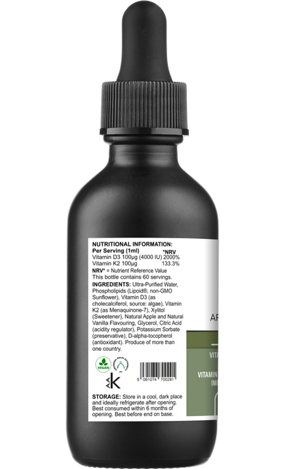 Liposomal Vitamin D3 & K2 – Apple & Vanilla Flavour -  Vitadefence® - Vitadefence®
