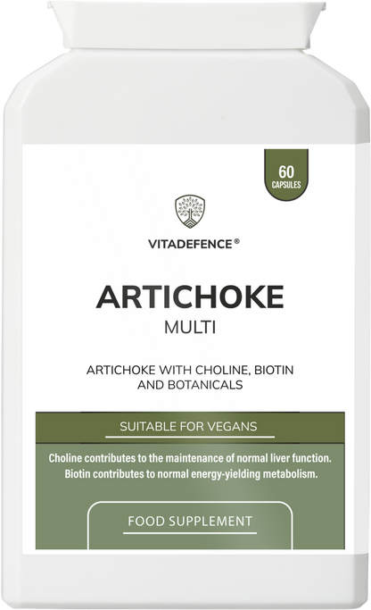 Artichoke Multi | With Choline, Biotin & Botanicals – 60 Capsules -  Vitadefence® - Vitadefence®
