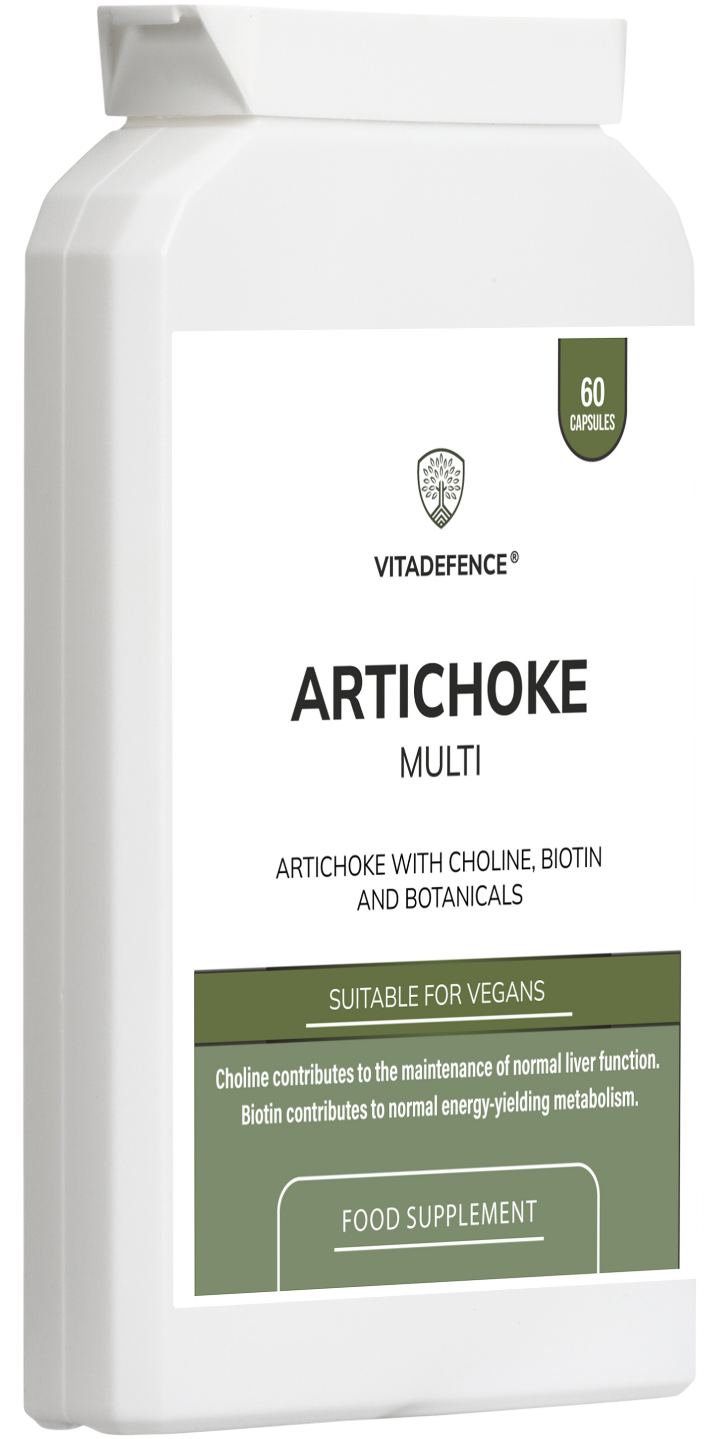 Artichoke Multi | With Choline, Biotin & Botanicals – 60 Capsules -  Vitadefence® - Vitadefence®
