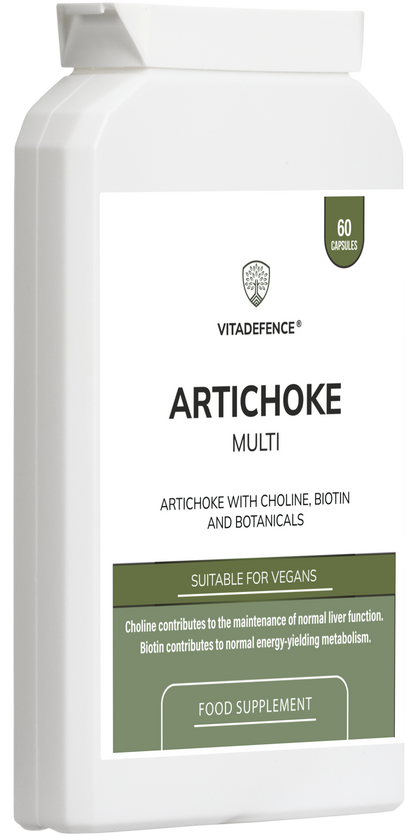 Artichoke Multi | With Choline, Biotin & Botanicals – 60 Capsules -  Vitadefence® - Vitadefence®
