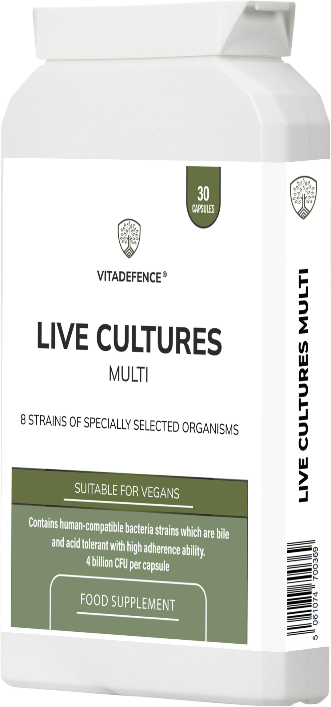 Live Cultures Multi | 8 Strains, 4 Billion CFU – 30 Capsules -  Vitadefence® - Vitadefence®
