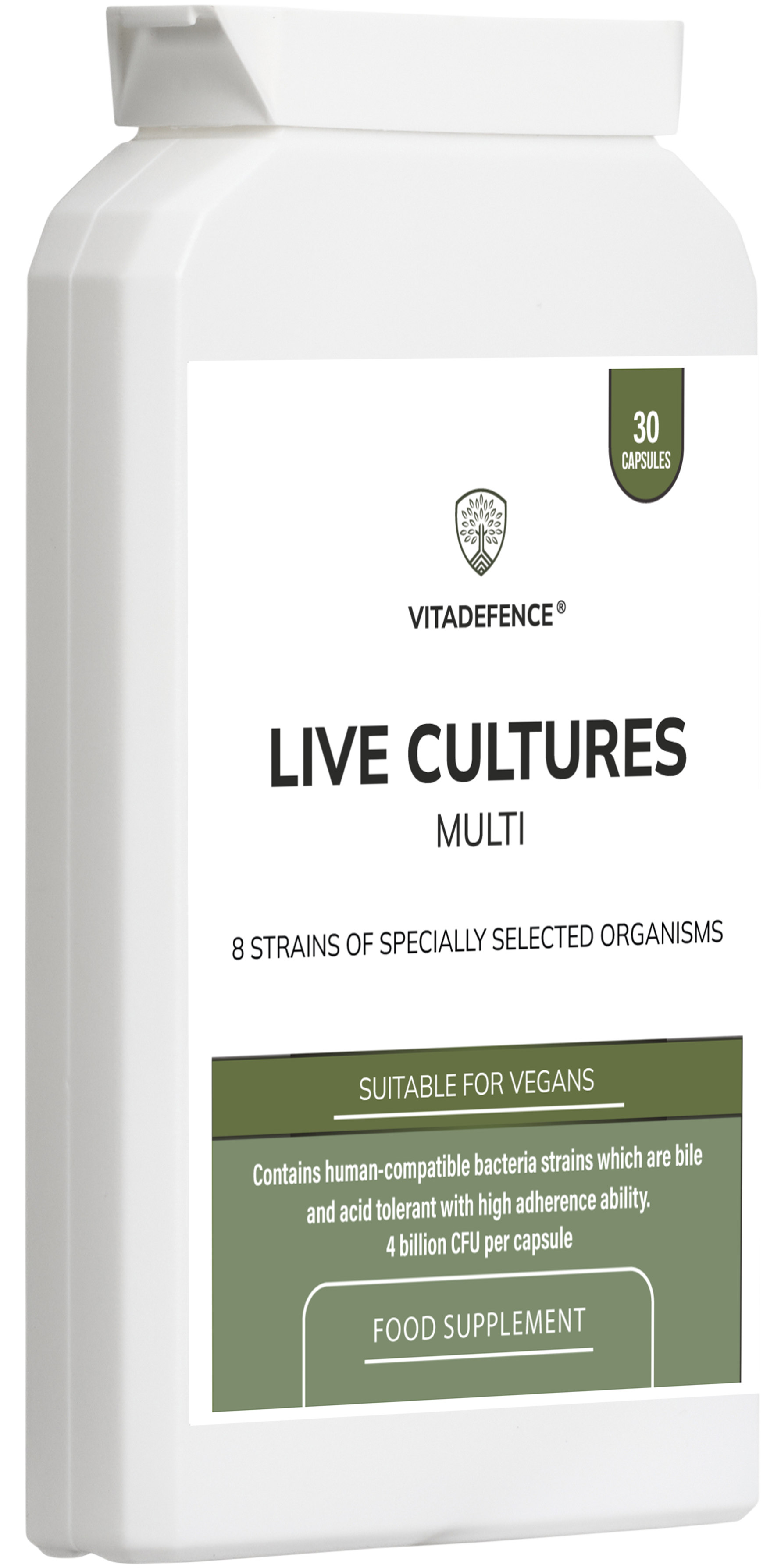 Live Cultures Multi | 8 Strains, 4 Billion CFU – 30 Capsules -  Vitadefence® - Vitadefence®
