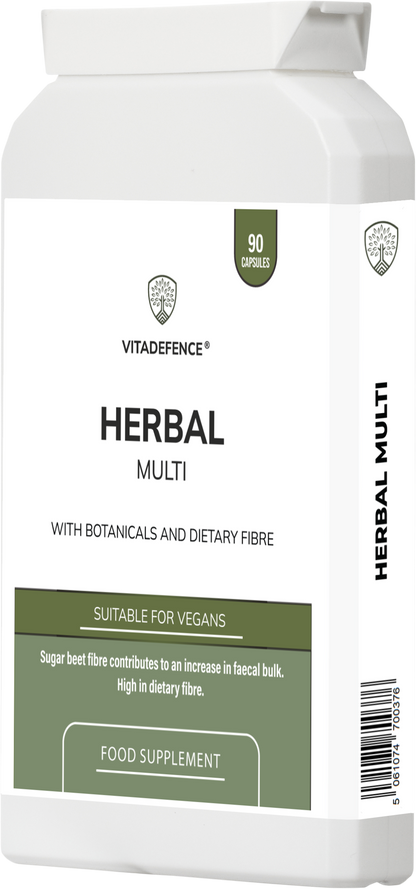 Herbal Multi – Sugar Beet Fibre & Botanical Blend – 90 Vegan Capsules -  Vitadefence® - Vitadefence®

