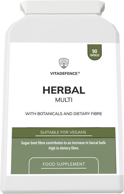 Herbal Multi – Sugar Beet Fibre & Botanical Blend – 90 Vegan Capsules -  Vitadefence® - Vitadefence®
