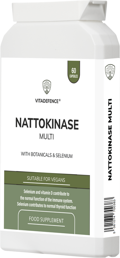 Nattokinase Multi | With Vitamin D3, Selenium & Botanicals – 60 Capsules -  Vitadefence® - Vitadefence®
