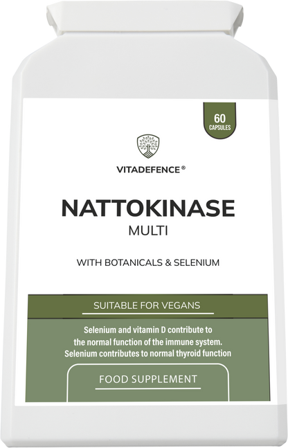 Nattokinase Multi | With Vitamin D3, Selenium & Botanicals – 60 Capsules -  Vitadefence® - Vitadefence®
