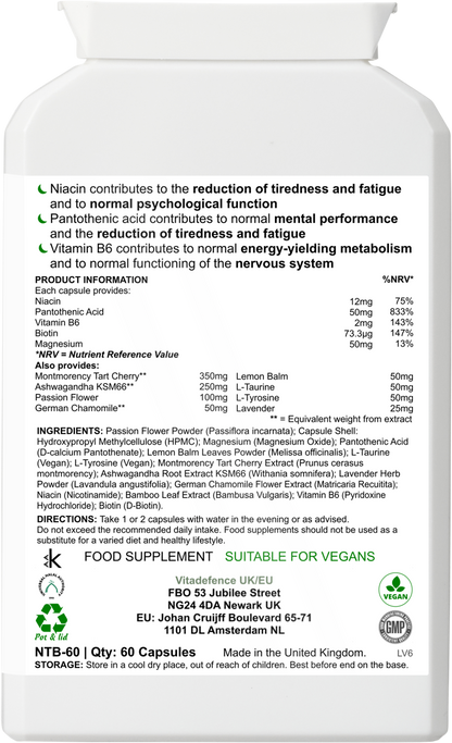 Passion Flower Multi | With Montmorency Cherry, Chamomile, Ashwagandha & Magnesium – 60 Capsule -  Vitadefence® - Vitadefence®
