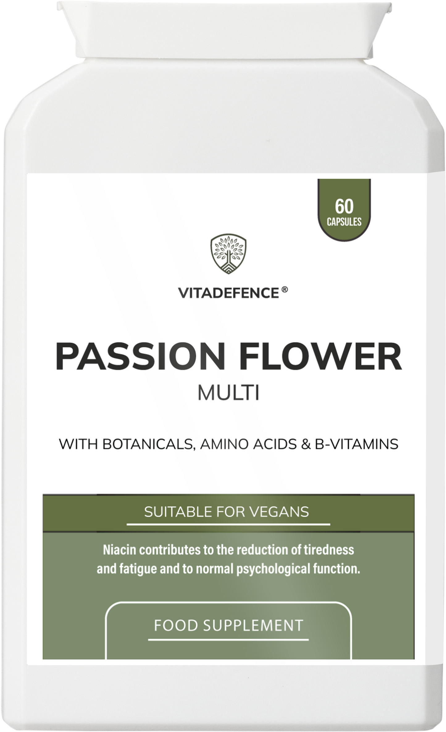 Passion Flower Multi | With Montmorency Cherry, Chamomile, Ashwagandha & Magnesium – 60 Capsule -  Vitadefence® - Vitadefence®
