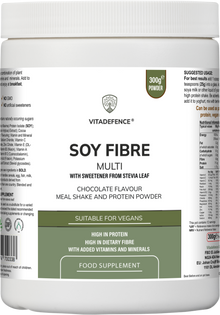 Soy Fibre Multi | Chocolate Flavour Protein Powder with Vitamins & Minerals – 300 g -  Vitadefence® - Vitadefence®
