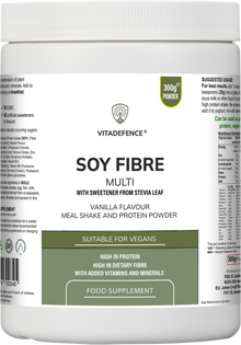 Soy Fibre Multi | Vanilla Flavour Protein Powder with Vitamins & Minerals – 300 g -  Vitadefence® - Vitadefence®
