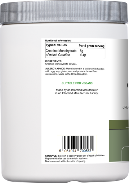 Creatine Monohydrate | Pure Unflavoured Creatine Powder – 500 g -  Vitadefence® - Vitadefence®
