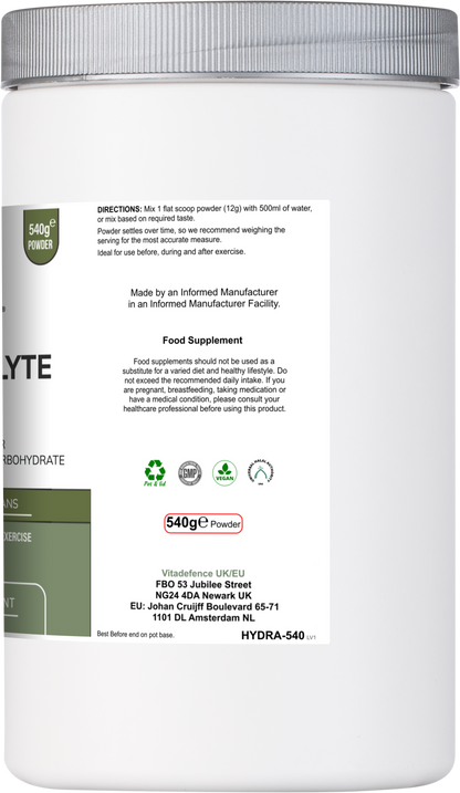 Electrolyte Multi | Berry Flavour Hydration Powder with Electrolytes & Minerals – 540 g -  Vitadefence® - Vitadefence®
