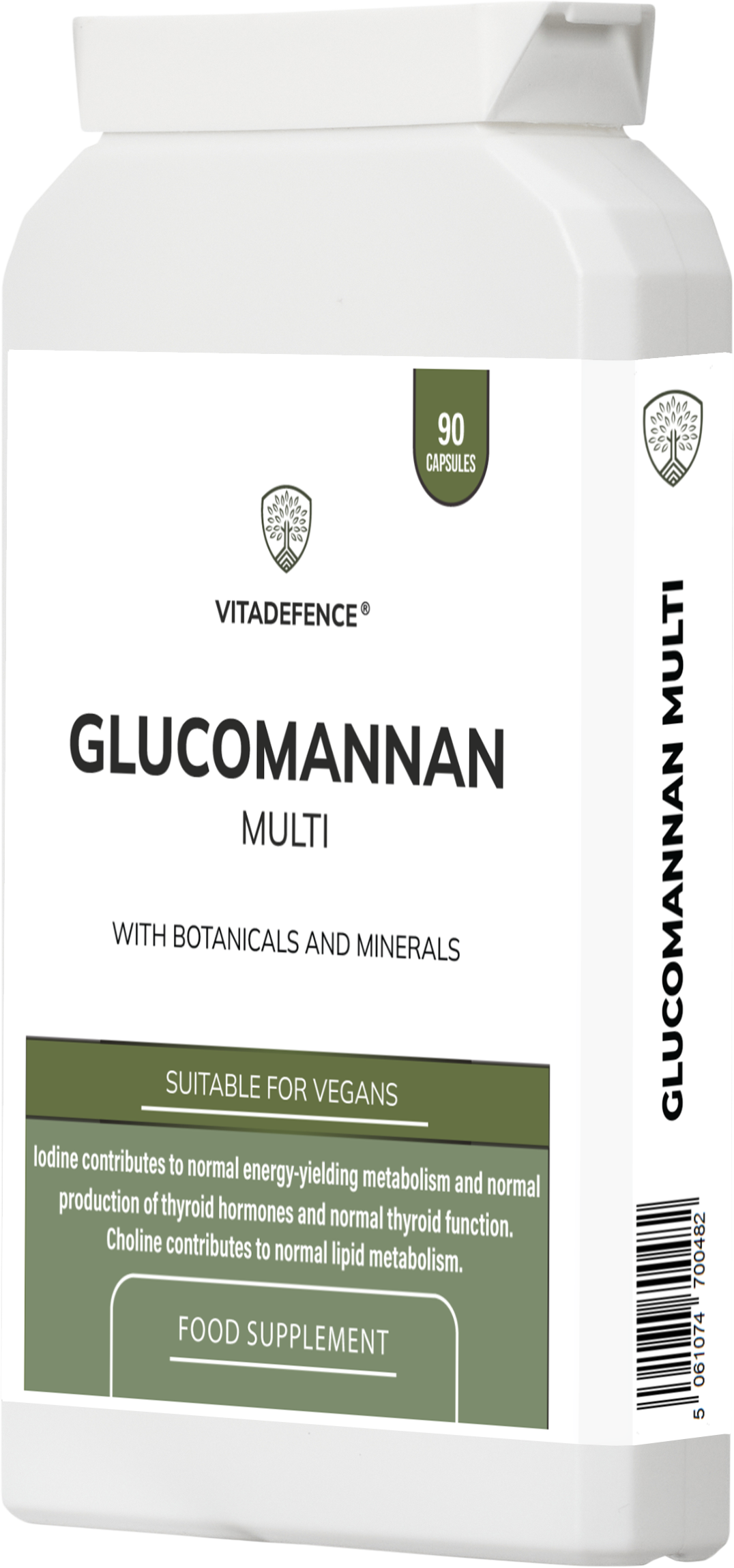 Glucomannan Multi – Vitamin B6, Choline, Minerals & Botanicals – 90 Vegan Capsules -  Vitadefence® - Vitadefence®
