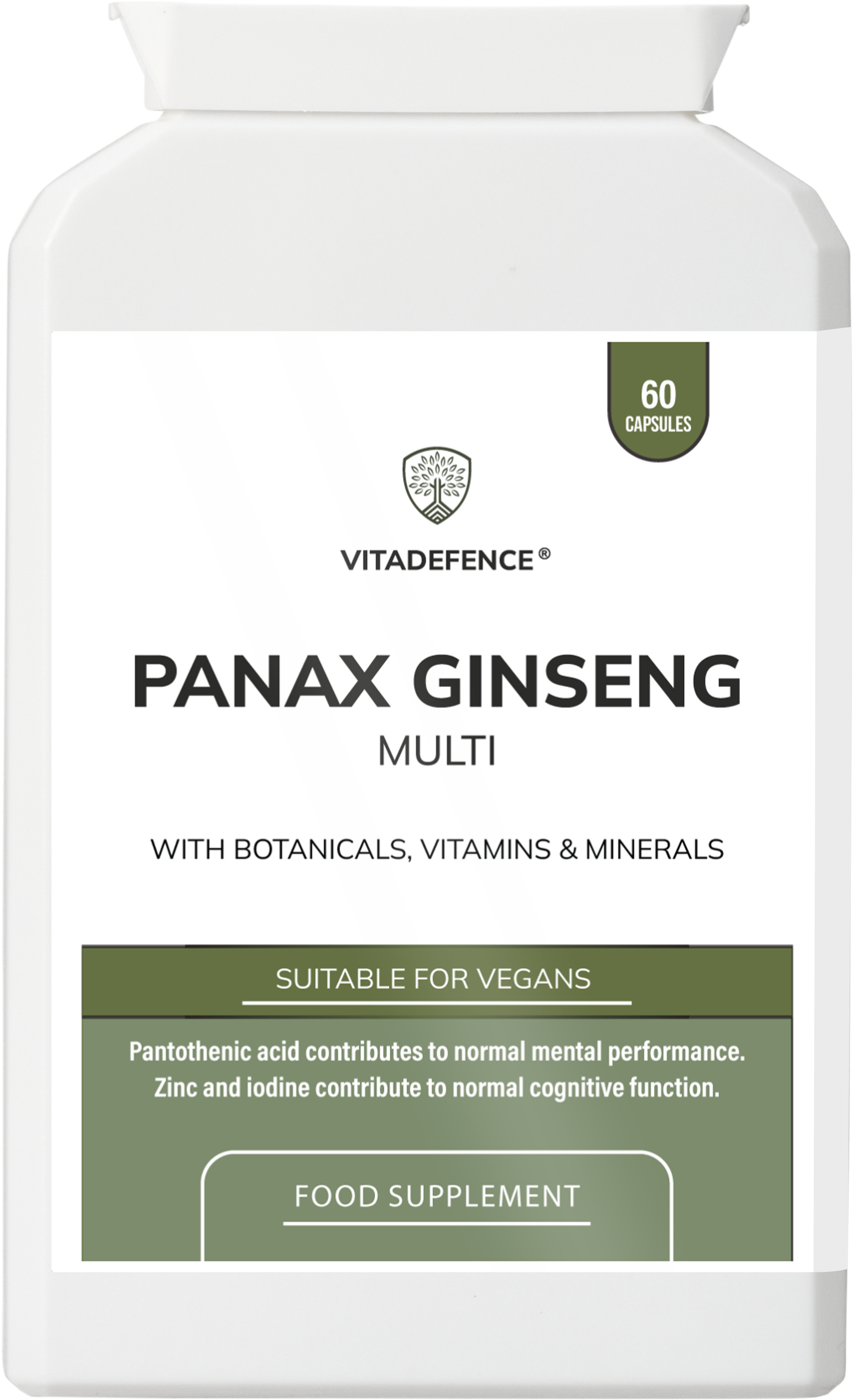 Panax Ginseng Multi | With Botanicals, Vitamins & Minerals – 60 Capsules -  Vitadefence® - Vitadefence®
