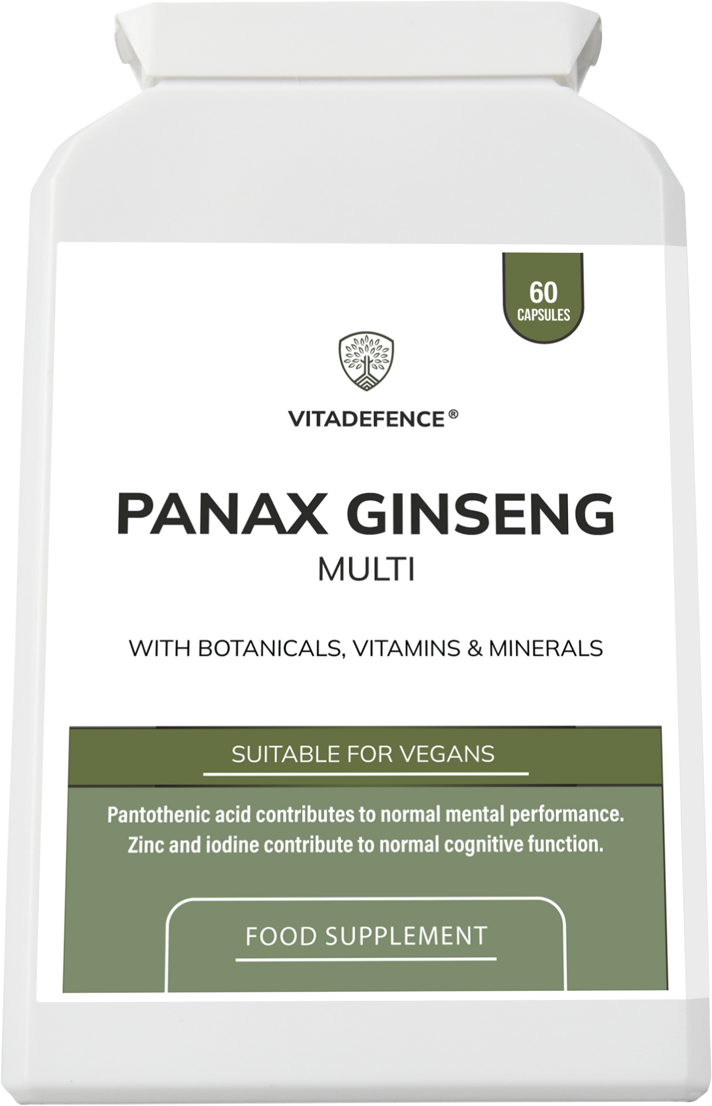 Panax Ginseng Multi | With Botanicals, Vitamins & Minerals – 60 Capsules -  Vitadefence® - Vitadefence®
