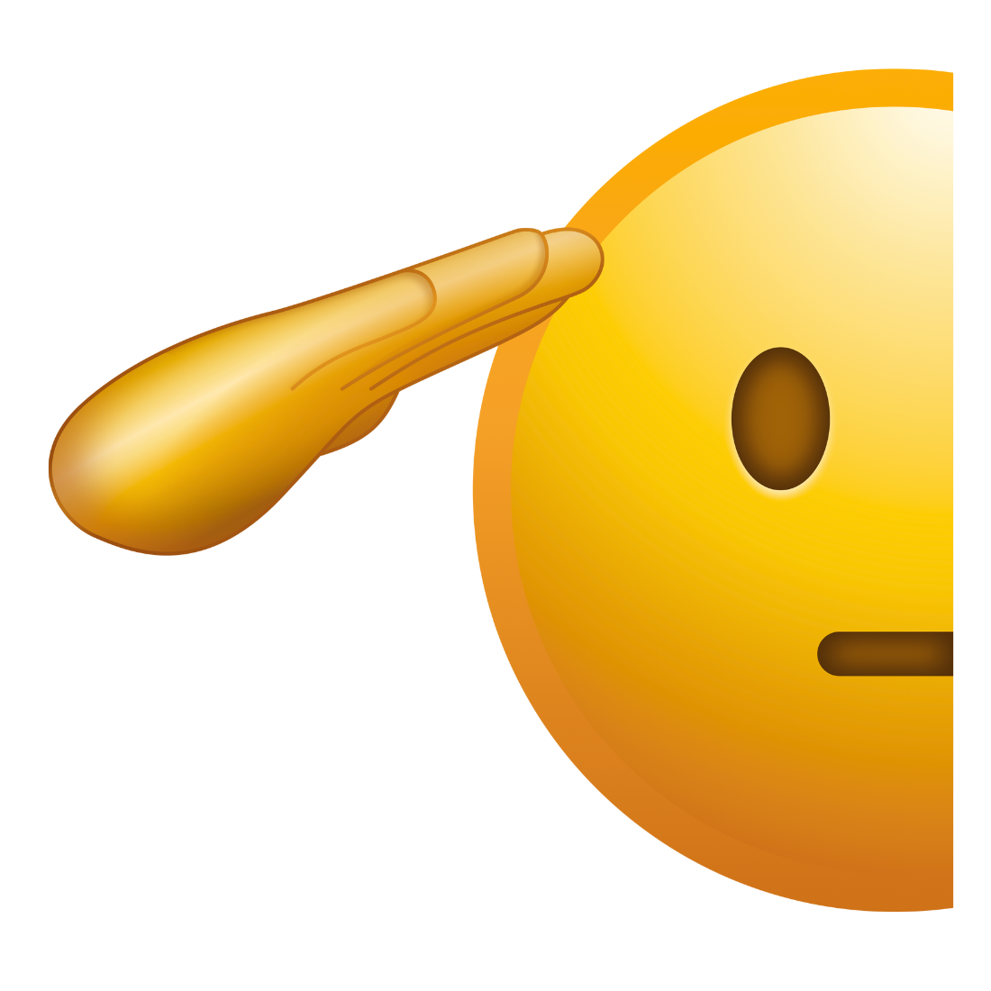 Emoticon with a baseball bat on a white background