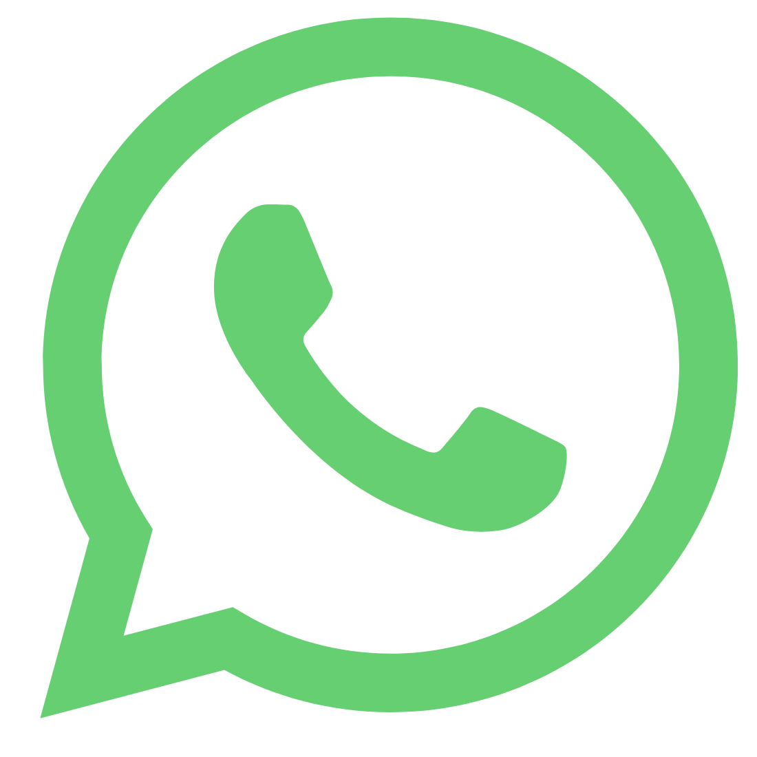Green WhatsApp logo on a white background