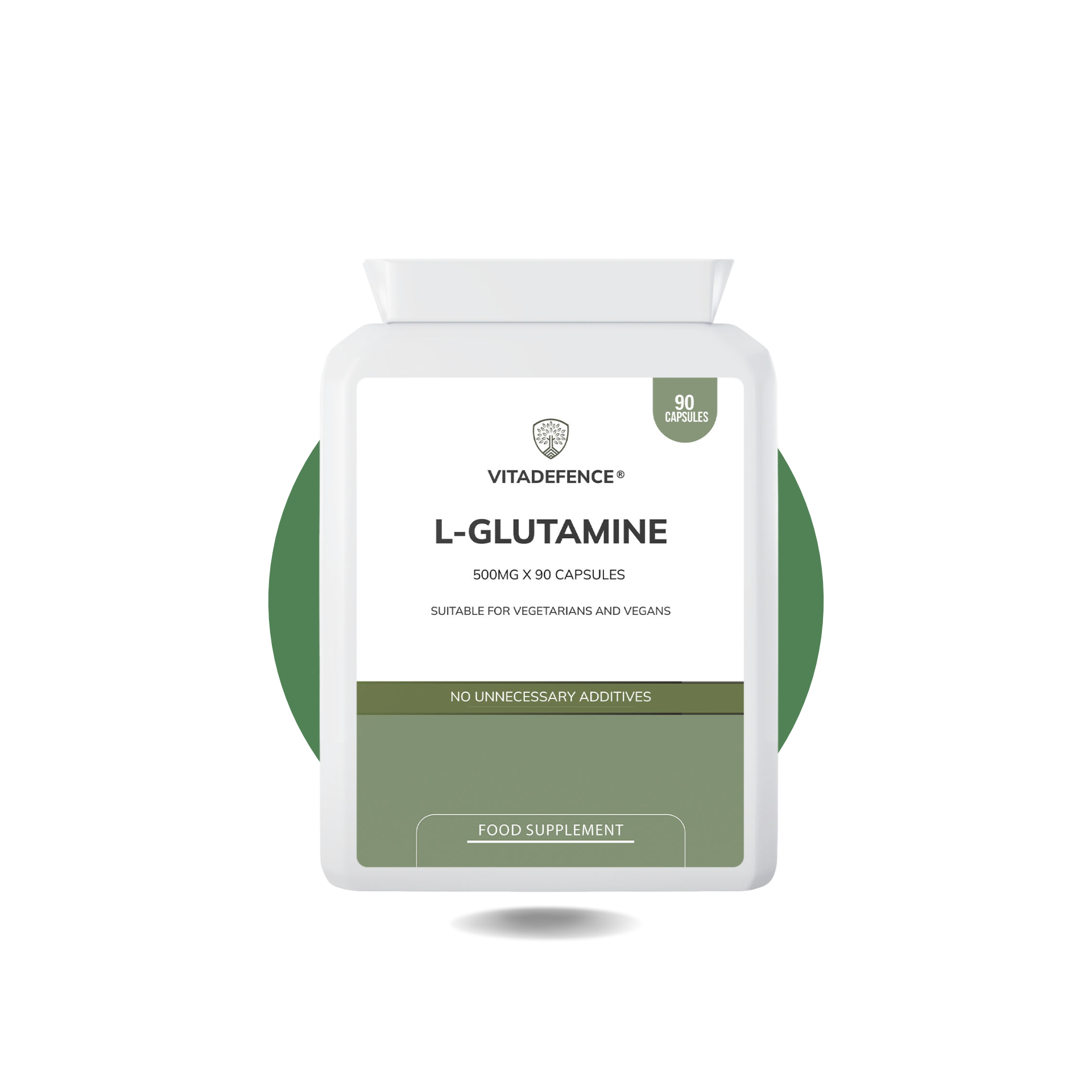 L-Glutamine 2-Pack | Pure L-Glutamine 500mg – 180 Capsules (2 x 90) -  Vitadefence® - Vitadefence®
