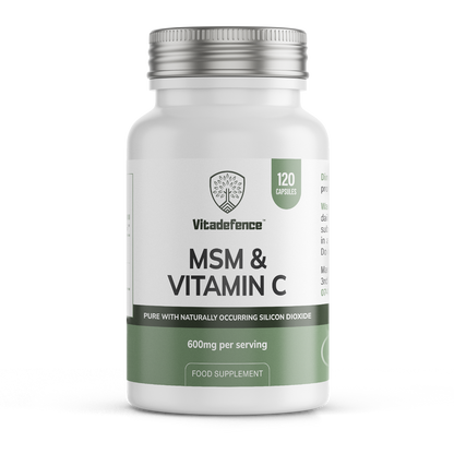 MSM + Vitamin C | Vegan Capsules – 120 Count -  Vitadefence® - Vitadefence®
