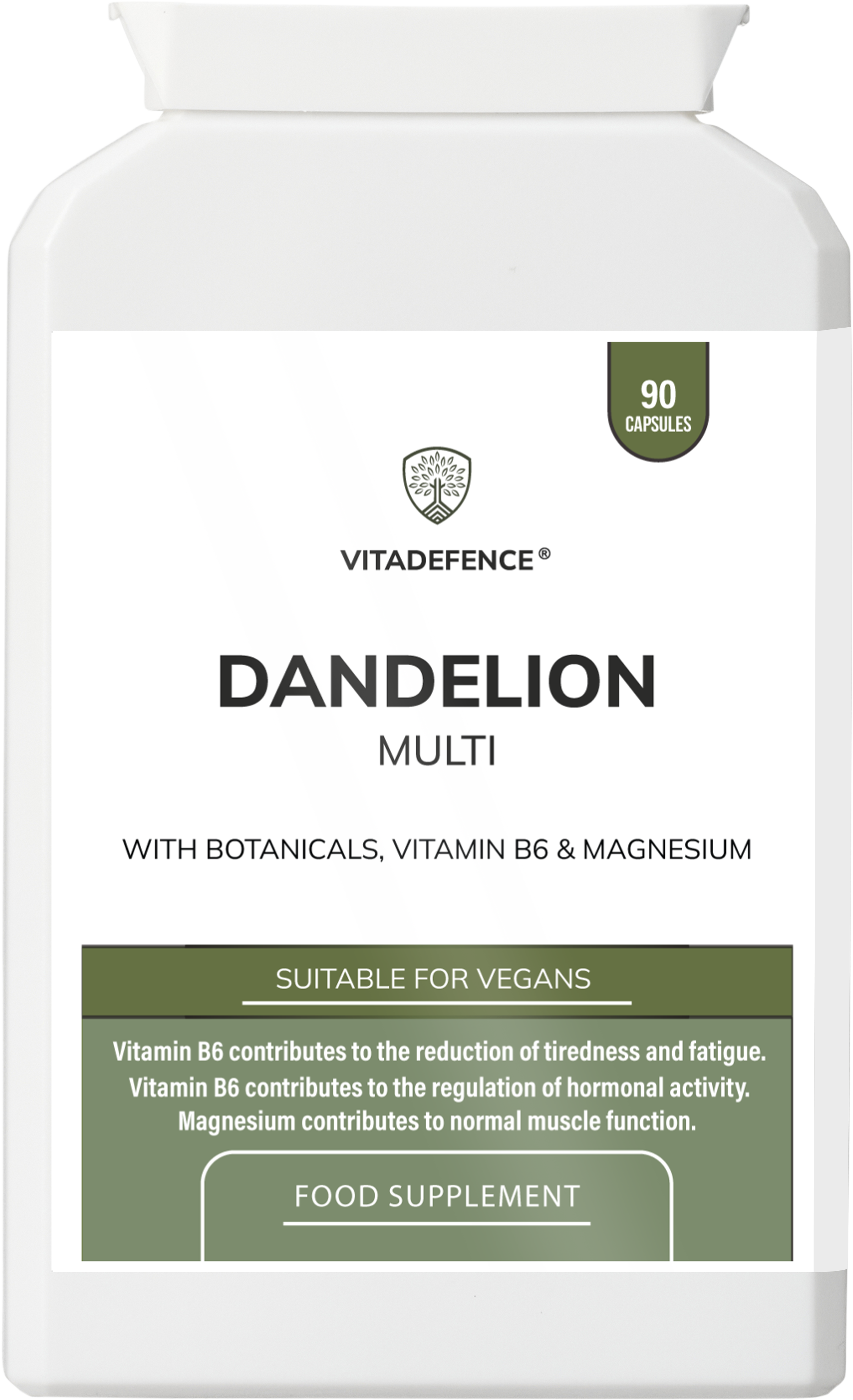 Dandelion Multi | With Vitamin B6, Magnesium & Botanicals – 90 Capsules -  Vitadefence® - Vitadefence®
