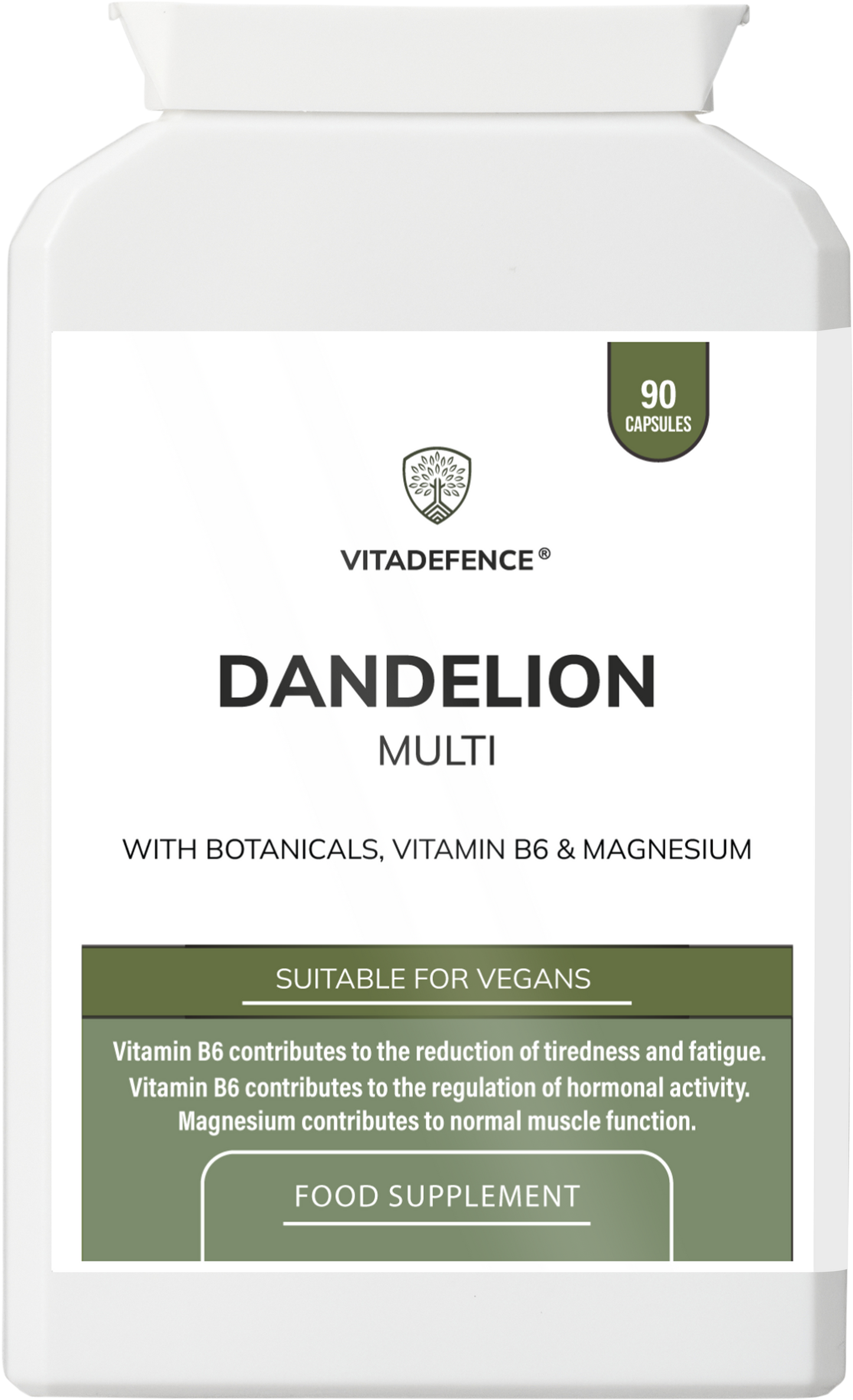 Dandelion Multi | With Vitamin B6, Magnesium & Botanicals – 90 Capsules -  Vitadefence® - Vitadefence®
