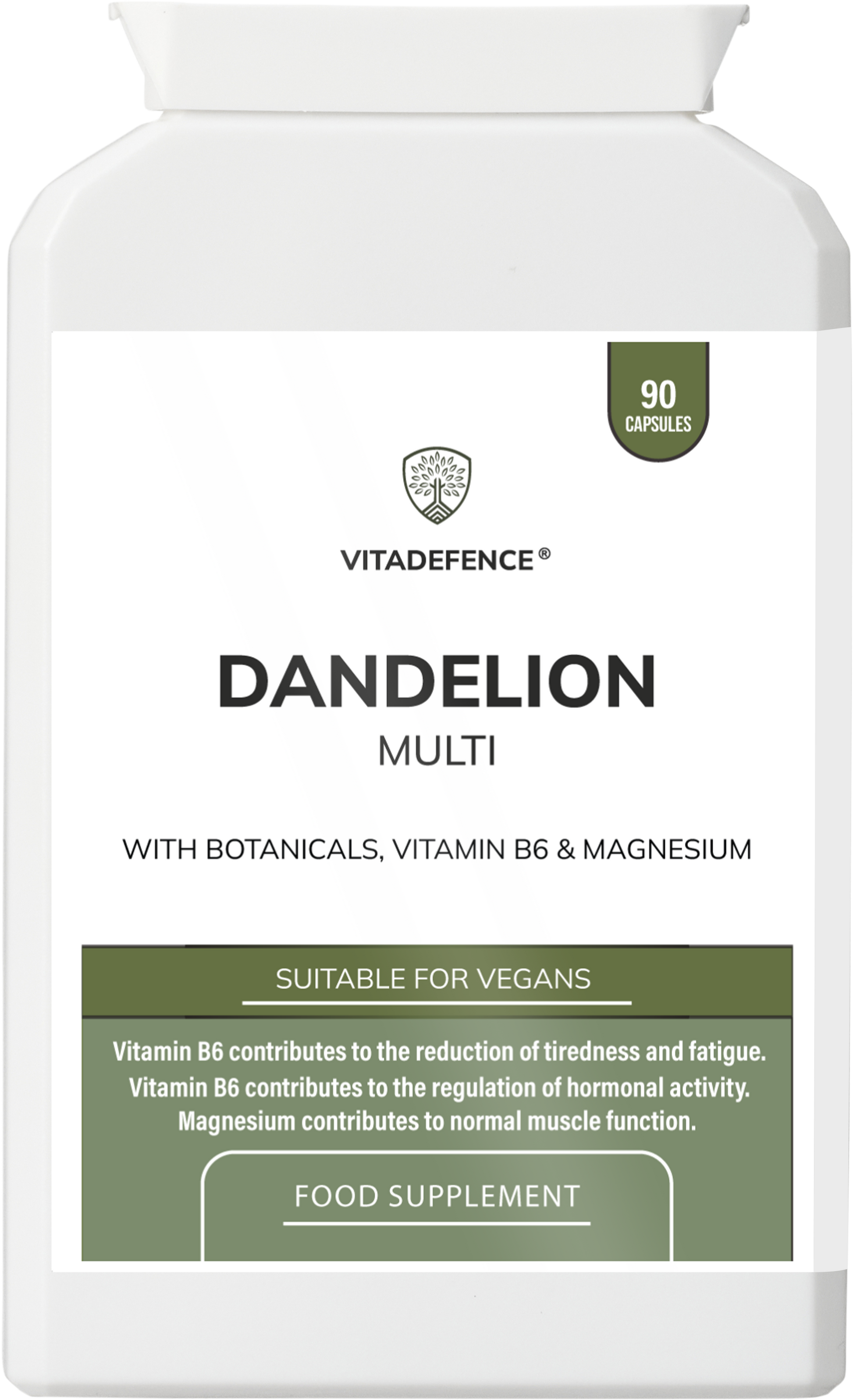 Dandelion Multi | With Vitamin B6, Magnesium & Botanicals – 90 Capsules -  Vitadefence® - Vitadefence®
