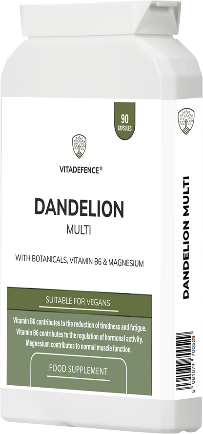 Dandelion Multi | With Vitamin B6, Magnesium & Botanicals – 90 Capsules -  Vitadefence® - Vitadefence®

