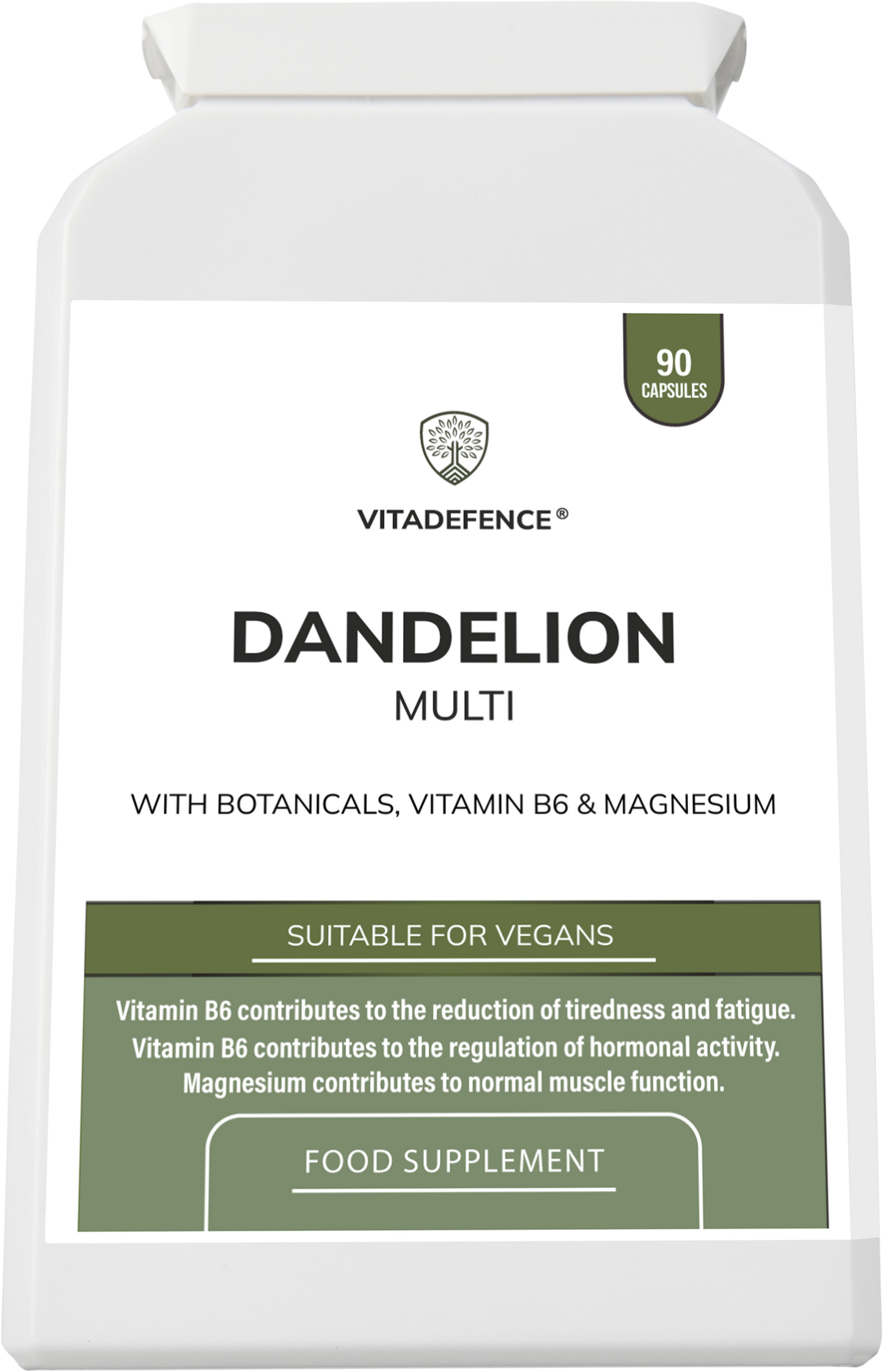 Dandelion Multi | With Vitamin B6, Magnesium & Botanicals – 90 Capsules -  Vitadefence® - Vitadefence®
