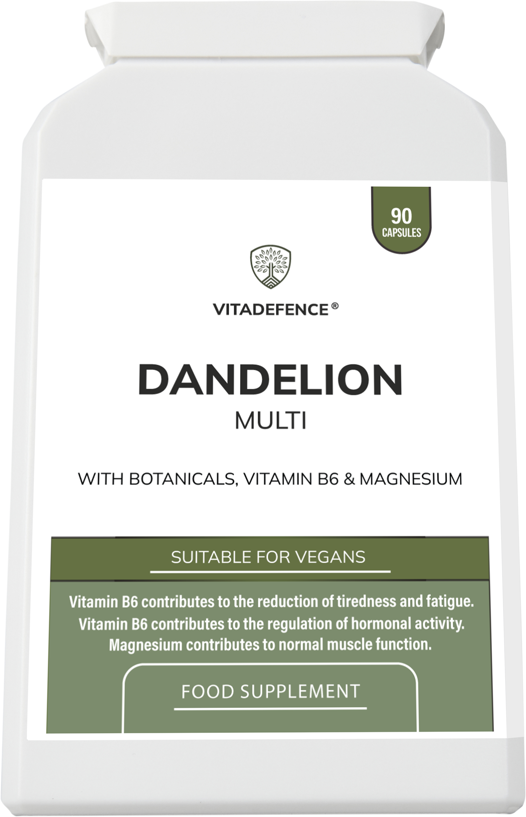 Dandelion Multi | With Vitamin B6, Magnesium & Botanicals – 90 Capsules -  Vitadefence® - Vitadefence®
