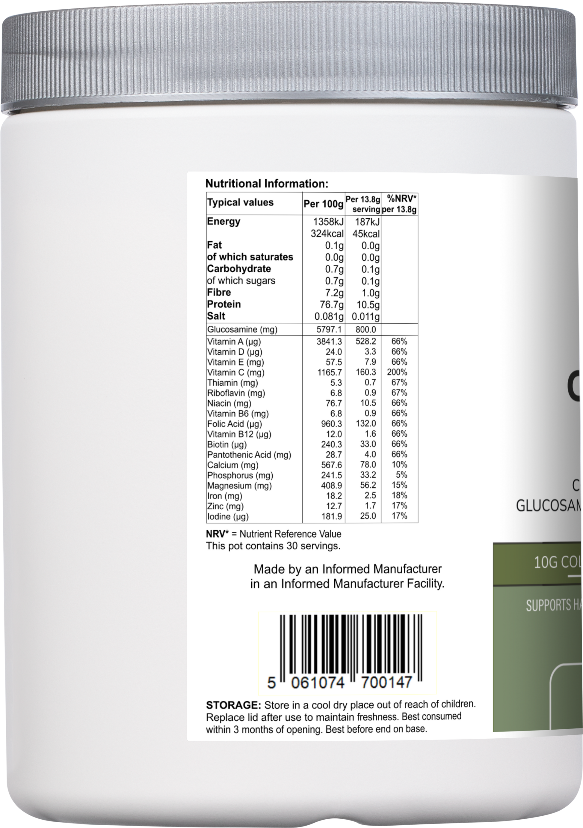 Collagen Multi | Orange Flavour Powder with Glucosamine, Vitamins & Minerals – 415 g -  Vitadefence® - Vitadefence®
